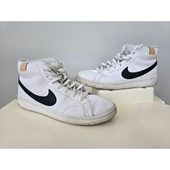 Nike Court Royale 2 Mid White Black Sneakers Men\'s 9.5 CQ9179-100 main image 6